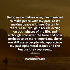 Mature lessons is a website dedicated to all the older women who are giving and caring, they are willing to share their impressive sexual experience with the younger generation. Being More Mature Now I Ve Managed To Make Peace With My Past Idlehearts