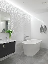 Fabulous Modern Alexandra Fedorova Integrated Loft Design In Russia White Wave Pattern On The Walls A Modern Bathroom Design Bathroom Interior Modern Bathroom