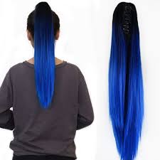 Neverland Beauty 22 Claw On Ombre Two Tone Synthetic Long Straight Ponytail Hair Extensions Natural Black T Hair Pieces Hair Transformation Ponytail Hairstyles