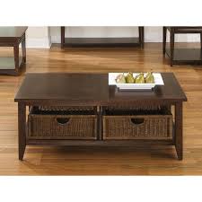 Shop for farmhouse coffee tables in coffee tables. Have To Have It Lakewood Rectangular Coffee Table With Baskets Amaretto 267 Hayneedle Coffee Table With Baskets Coffee Table Coffee Table And End Tables