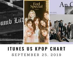 itunes us itunes kpop chart september 25th 2019 2019 09 25