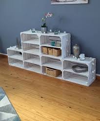 Vintage Aufbewahrung 3 Weisse Obstkisten Mit Mittelbrett Ein Designerstuck Diy Wood Projects Aufbewahrung Designerstuck Ein Mit Mit Muebles Con Cajas
