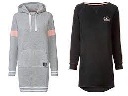 So bist du nicht nur zuhause, sondern auch unterwegs super stylisch geklei Esmara Sweatkleid Damen Mit Baumwolle Lidl De