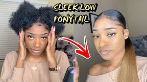 Afro kinky pony tail.please share your te. How To Sleek Ombre Ponytail On Short Natural Hair