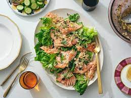 Salmon With Whole Lemon Dressing Recipe Lemon Dressing Recipes Salmon Recipes Recipes