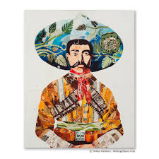 Senor Mexican American Heritage Art Print Mexican Art Art Paper Collage Art