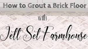 Our brick floor gets really dirty. How To Grout A Brick Floor Diy Brick Brickfloors Modernfarmhouse Farmhousestyle Diygrout Youtube