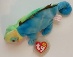 Extremely Rare One Of A Kind Iggy The Iguana Ty Beanie Baby W Tush Tag Error Baby Beanie Sewing Tags Ty Babies