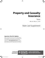 We hope this article on property and casualty insurance glossary was informative. Tx Pc Finalonline Property And Casualty Insurance Texas Effective March 1 2016 State Law Supplement Important Check For Updates States Sometimes Course Hero