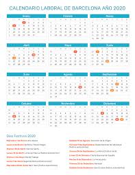 Madrid, catalunya, barcelona y otras comunidades autónomas y el boletín oficial del estado (boe) ha publicado ya las fechas del calendario laboral 2021 con los días festivos nacionales y los autonómicos. Calendario Laboral De Barcelona Ano 2020 Feriados