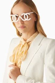 Buy Chanel Pre-Loved White Unused Monogram Logo Frames in Stainless Steel  For Women Online