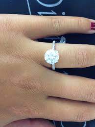 Show Me Your 2ct Or More Round Solitaire Diamond A On A 5 5 To 6 Finger Please Round Engagement Rings Diamond Solitaire Rings Diamond Solitaire
