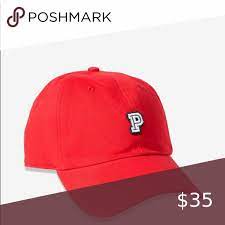 Vs Pink Hat Baseball Red Cap P Logo Adjustable New Victoria S Secret Pink Baseball Hat Brand New With T Victoria Secret Pink Accessories Pink Hat Baseball Hats