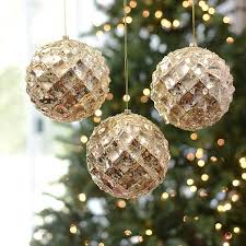 Christmas decorating trends a christmas tree is a blank canvas that you can turn into a work of art. Large Champagne Iced Metallic Ornament Set Of 3 Kirklands