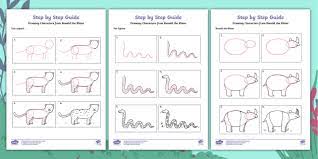 Free! - Easy How To Draw Jungle Animals For Kids | Art Resources