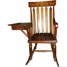 Antique Hitchcock Style Rocker Writing Desk Rocking Chair Antique Style Writing Desk Antique Writing Desk Stylish Writing Desks
