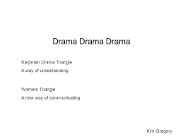 The drama triangle (first described by stephen karpman in 1961) is used in psychology to describe the insidious way in which we present ourselves as victims, persecutors and rescuers. Drama Drama Drama Karpman Drama Triangle A Way Of Understanding Ppt Video Online Download