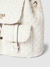 Guess Rugzak in bouclélook, model 'ADAM' in wit online kopen