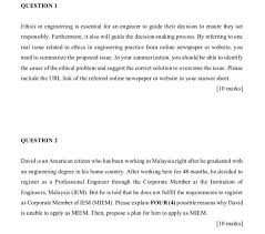 Business ethics job is a application of ethical values in business that guide the owners concentration question 19. Solved Question 1 Ethics In Engineering Is Essential For Chegg Com