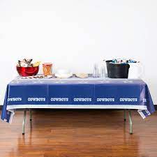 Creative Converting 729509 Dallas Cowboys 54 X 102 Plastic Table Cover 12 Case