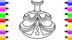 How To Draw A Princess Dress For Girls Dress Coloring Page For Kids Girl Princess Dress Color Magic Coloring Pages For Kids