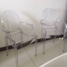 We have a plastic one that was great when new, but over time there are indents where the chair constantly rolls and you get stuck in these indents. Glass Chair Home Furniture Others On Carousell