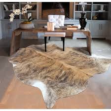 Cowhides rugs are resistant to stains and are surprisingly easy to maintain and care for and can last for many many years without replacem. Light Brindle Real Natural Cowhide Rug Area Rugs Overstock 21707156