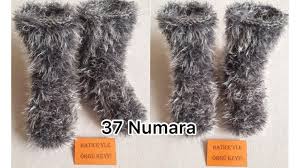 2 Sis Ile Tuylu Panduf Nasil Orulur 37 Numara Uzun Cizme Patik Tarifi Uzun Cizme Patikler Cizmeler