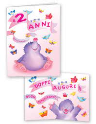 Doppi Auguri 2 Anni Bambina Biglietti Di Compleanno Auguri Di Compleanno Compleanno Divertente