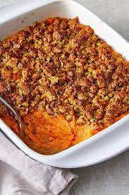 Chef John S Sweet Potato Casserole Recipe Sweet Potato Casserole Sweet Potato Recipes Casserole Thanksgiving Side Dishes