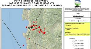 Tapi kok lama sekali updatenya? Ini Titik Titik Gempa Di Majene Dan Mamuju Bmkg 2 Gempa Merusak Suara Sulsel