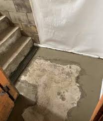 The minimum recommended stair landing length is 36 (or a length and width sufficiently greater than the swing of the door if a wider door is present). American Waterworks Before After Photo Set Basement Stair Landing Waterproofed In Lidgerwood Nd