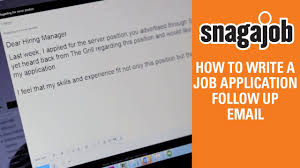 Job Interview Tips Part 12 How To Write A Job Application Follow Up Email Youtube