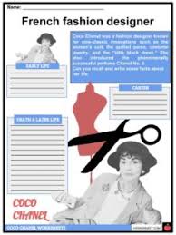 This content for download files be. Coco Chanel Facts Worksheets Early Life Steps To Success For Kids