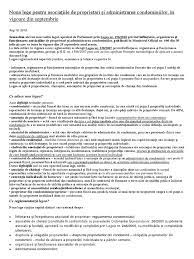 Legea 319/2006, actualizata 2018, securitatii si sanatatii in munca. Noua Lege Pentru AsociaÅ£iile De Proprietari Si Administrarea Condominiilor Docx