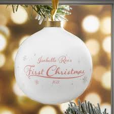 Huge selection of themes for every life event! Baby S First Christmas Personalized Ball Ornament