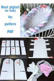 Baby Nest For Newborn With Braided Crib Bumper Diy Pattern Crib Bumper Pattern Cradle Bumper Braided Bumper Braided Bumpers Crib Bumpers Diy Baby Stuff Baby Bumper Baby Nest
