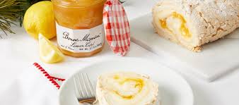 Meringue Roulade With Mascarpone Cream And Bonne Maman Lemon Curd Bonne Maman Recipe Meringue Roulade Chocolate And Raspberry Tart Lemon Curd
