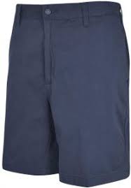 Nautica Mens Classic Fit Flat Front Stretch Solid Chino Deck Short True Navy 32w