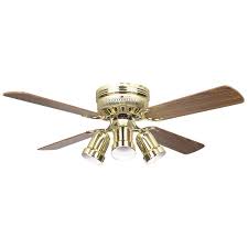 Concord Fans 42 Small Polished Brass Low Profile Hugger Ceiling Fan With Lights Hugger Ceiling Fan Brass Ceiling Fan Ceiling Fan