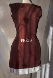 Lavina Brown Dress with white ruffle detail dress— Timeless class in every  detail xs-s-m-l shop it now 🤎 #fashion #lebanon #pretabei #beirut  #highquality #viral #clothing #dresses