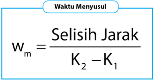Waktu berpapasan = selisih jarak : Rumus Berpapasan Dan Menyusul Idschool