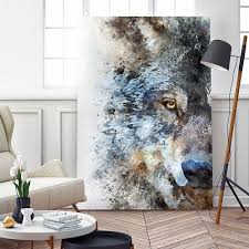 Tableau Deco Portrait Loup Animal Idees De Peinture Sur Toile Tableau Peinture Abstrait Tableaux Deco