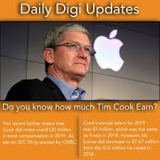 Apple Ceo Tim Cook 2019 Salary Salary Did You Know Ceo