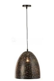 geperforeerde metalen hanglamp zwart met goud verlichting j line living shop stijlvol wonen verlichting webshop hanglamp geperforeerd metaal verlichting