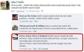 Al bahjah tv.посмотреть клип и скачать бесплатно hukum wanita haid masuk masjid buya yahya. Koleksi Printscreen Soal Jawab Ustaz Azhar Idrus Original 51 Hukum Wanita Haid Masuk Masjid Facebook