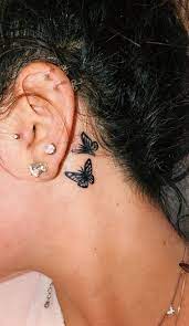 Violet butterfly with semi colon body tattoo. Cute Butterfly Tattoo For Girls On Hand Novocom Top