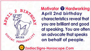 Written by priya in news & gossips. April 2 Zodiac Full Horoscope Birthday Personality Zsh