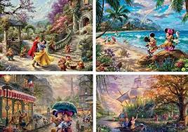 Put together four of your favorite disney scenes from winnie the pooh, mickey mouse, lady and the tramp and tangled all in one puzzle with this thomas kinkade multipack. Ceaco Thomas Kinkade The Disney Collection 4 In 1 Multipack Puzzles 500 Piece Each Buy Online At Best Price In Uae Amazon Ae