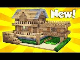 Minecraft Wooden Survival House Tutorial How To Build A House In Minecraft Easy Yo Minecraft Wooden House Minecraft Survival Minecraft House Tutorials